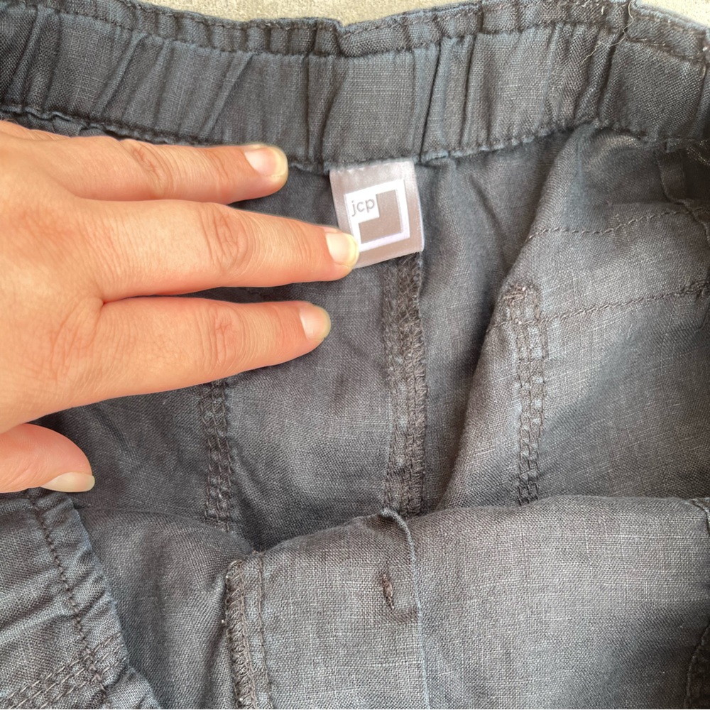 JCP Drawstring Linen Shorts MEDIUM - Picture 6 of 6